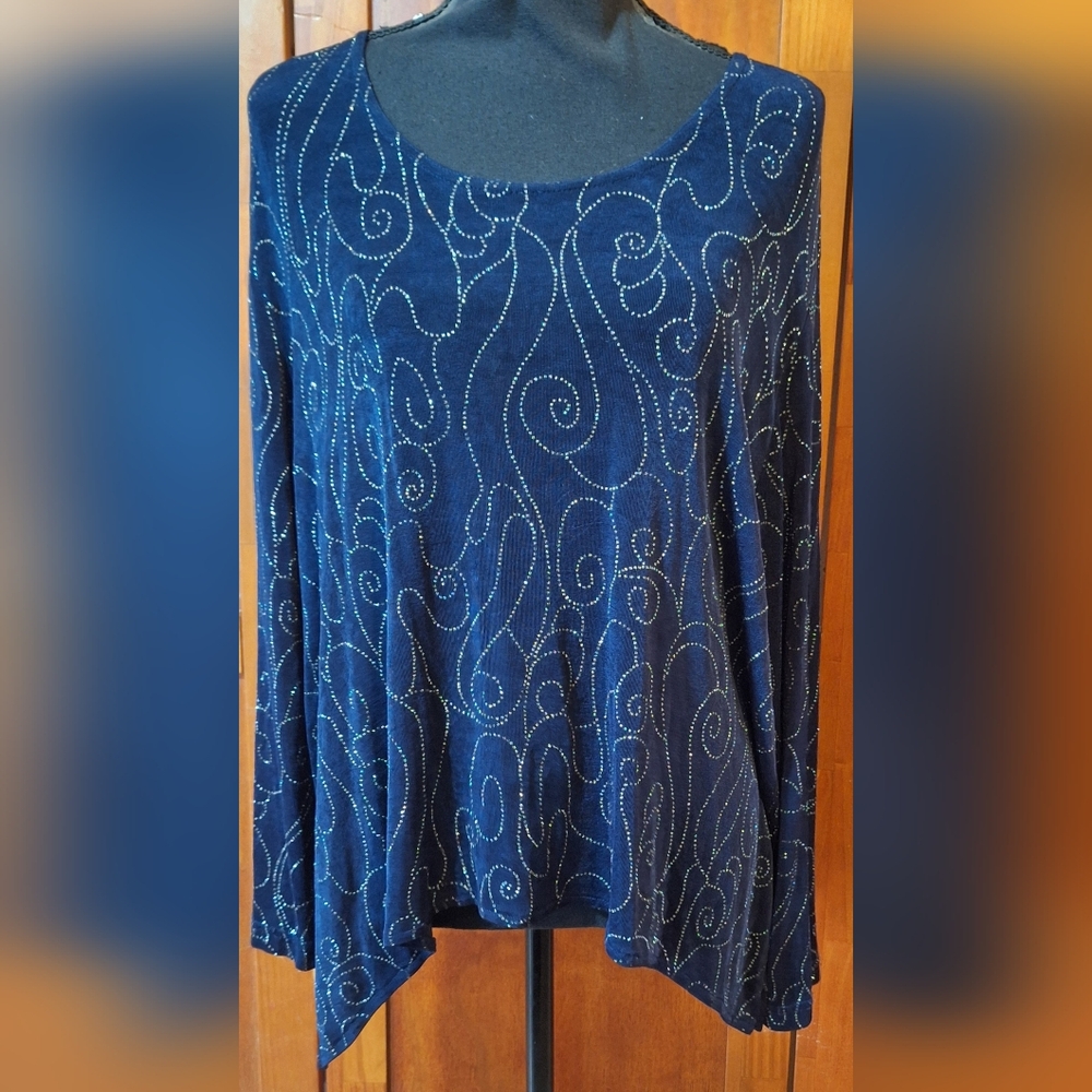 RABBIT DESIGNS long sleeve blouse Size 18W